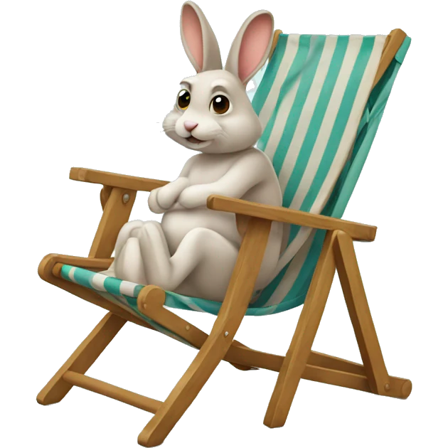 rabbit sitting deckchair emoji
