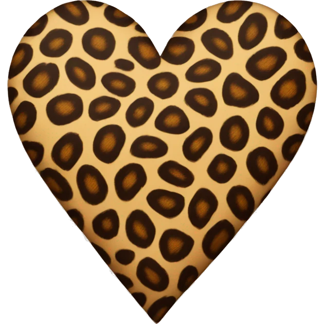 leopard print heart emoji