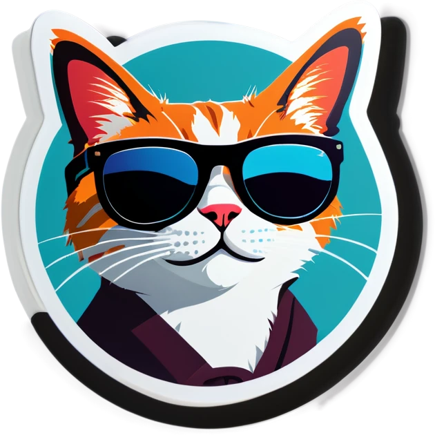 Cat with sunglasses emoji