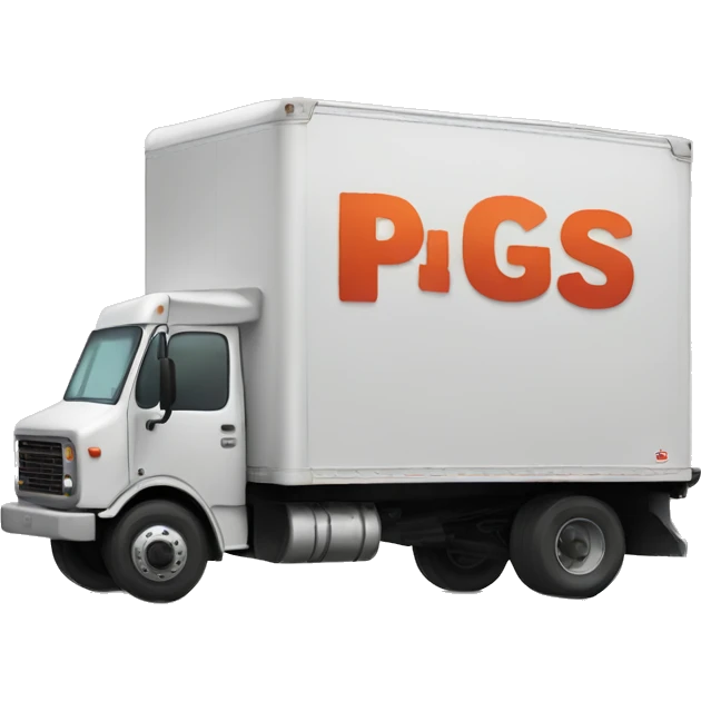 Boxtruck with letters "PGS” on the side emoji