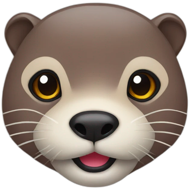 Colorful otter emoji