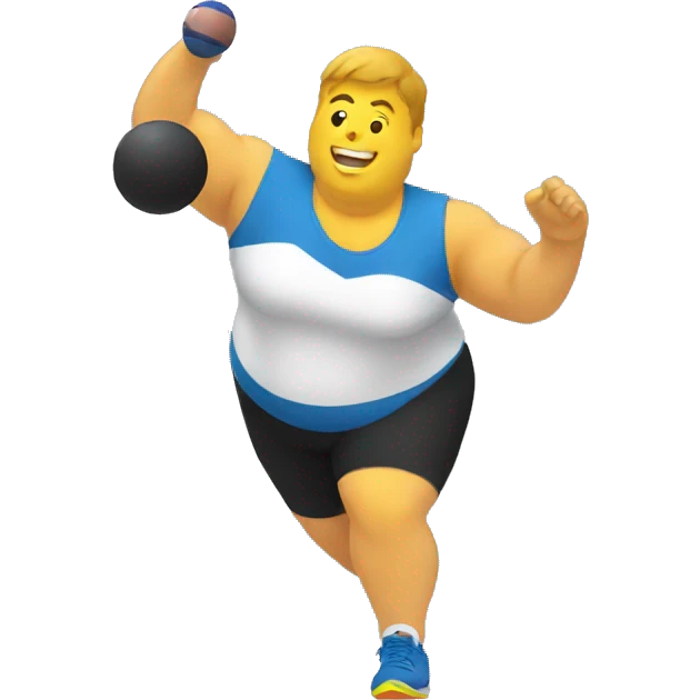 Shot put throw event  emoji