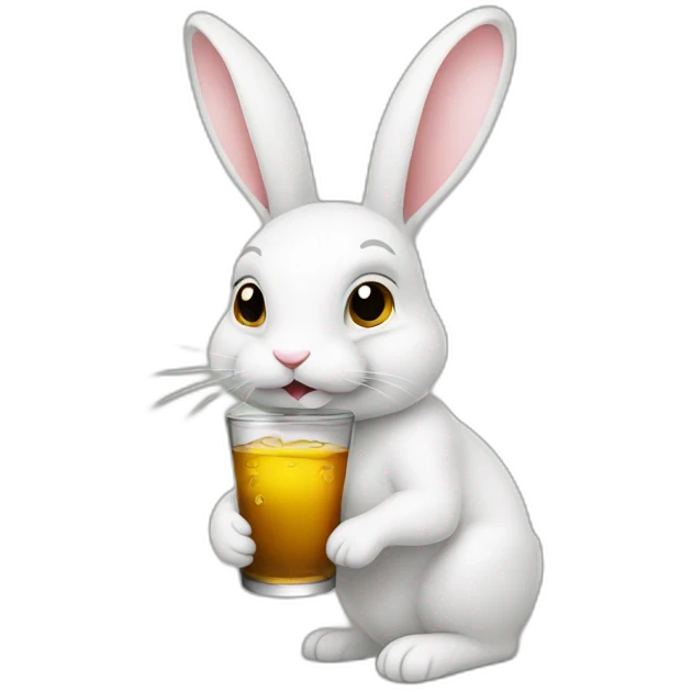 Lapin drinking emoji