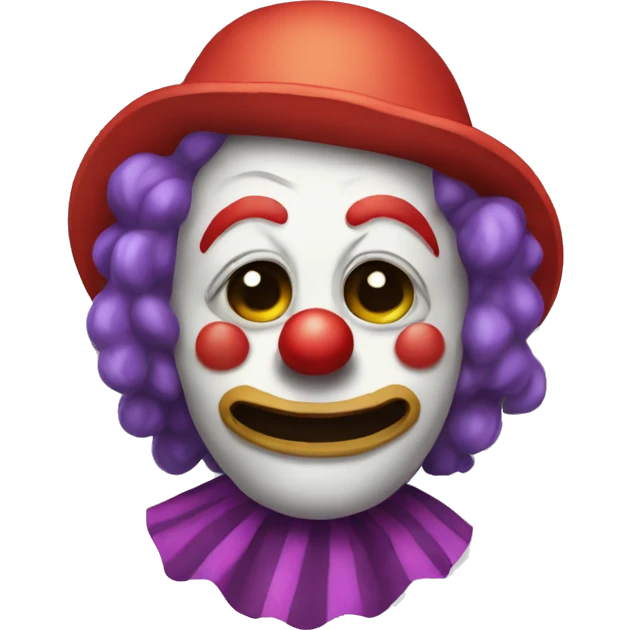 Clown but actually sad face emoji