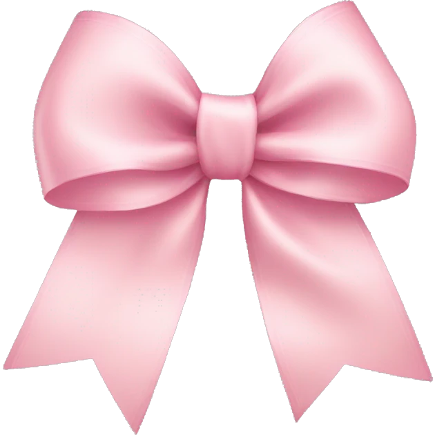 light pink ribbon bow emoji