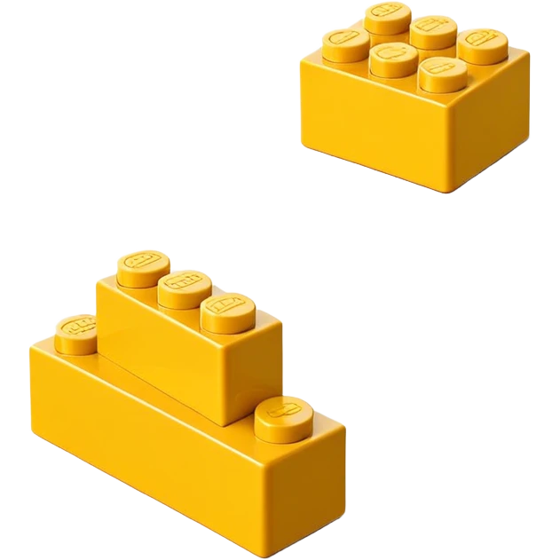 yellow LEGO brick, simple and iconic emoji
