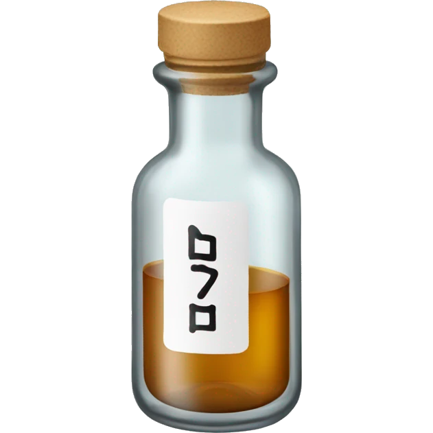 Small glass vial with “TEST E” on the label  emoji