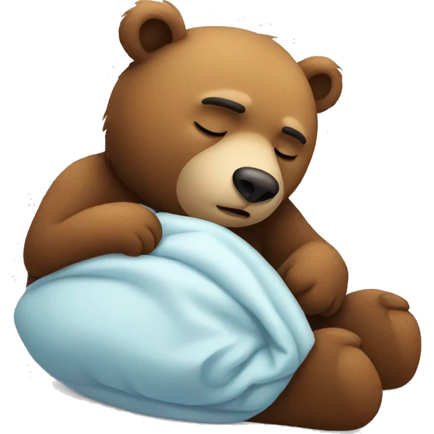 Sleepy bear emoji