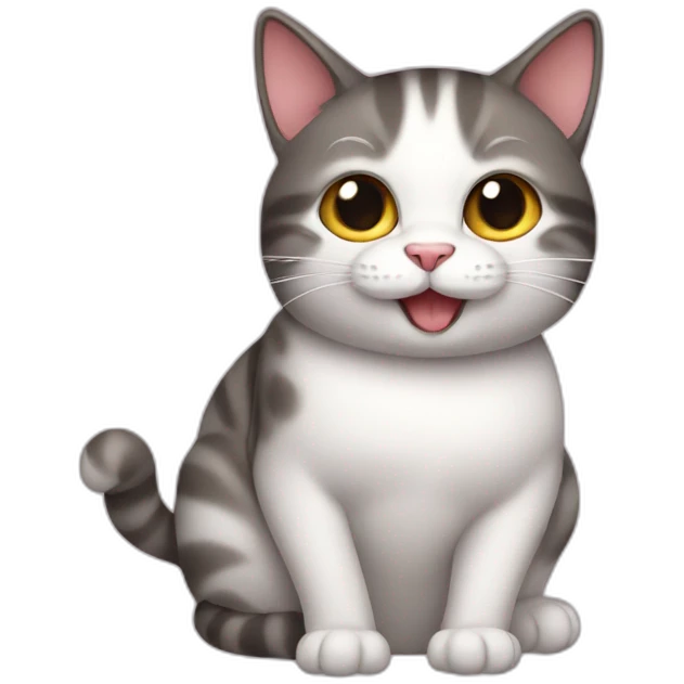 Cat showing belly emoji