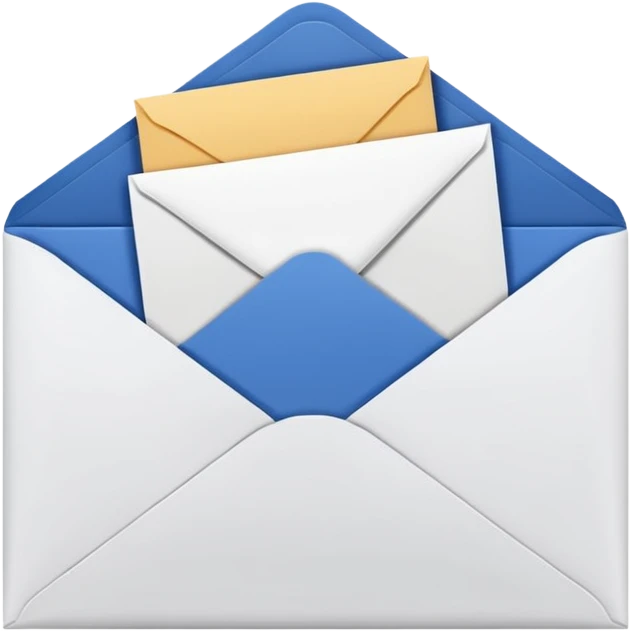 stack of envelopes with letters emoji