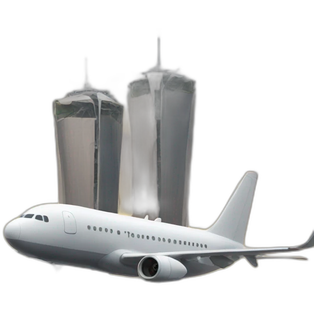 plane-hitting-two-towers emoji