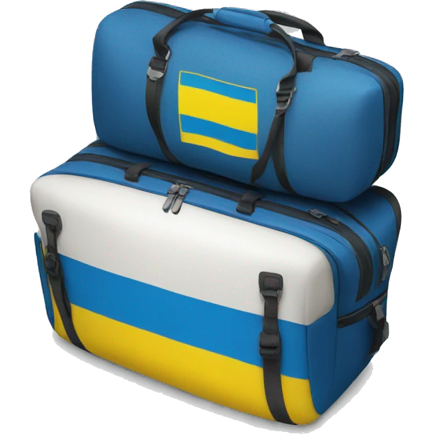 travel bag with ukrainian flag emoji