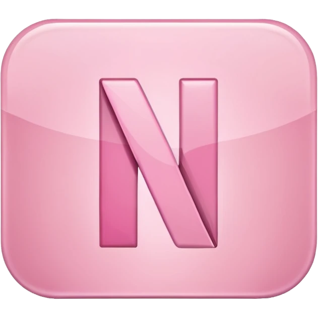 Netflix aesthetic "N" logo in pastel pink emoji