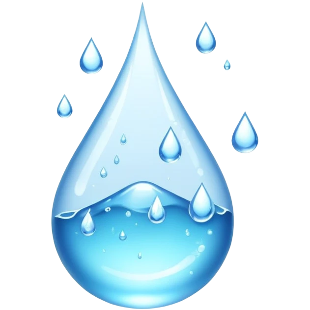 water droplet with splash and sparkles emoji