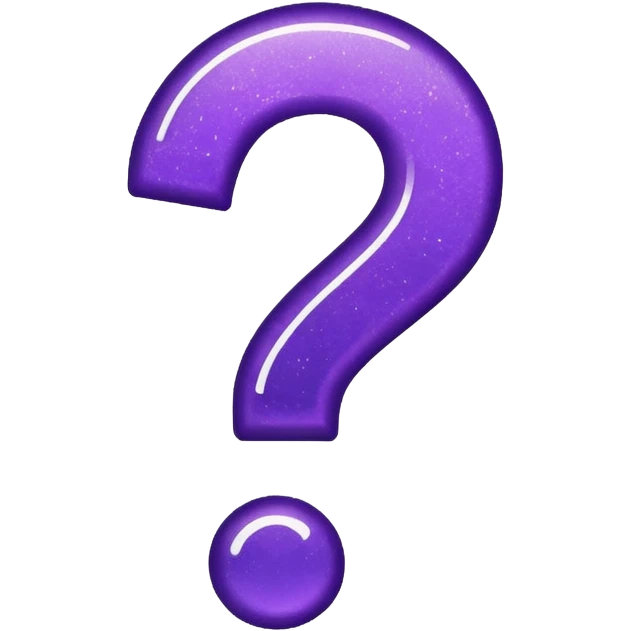 glitter purple question point emoji