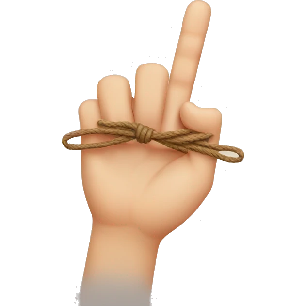 Finger With string bow emoji
