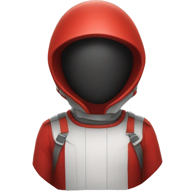 minimalistic red spacial costume emoji