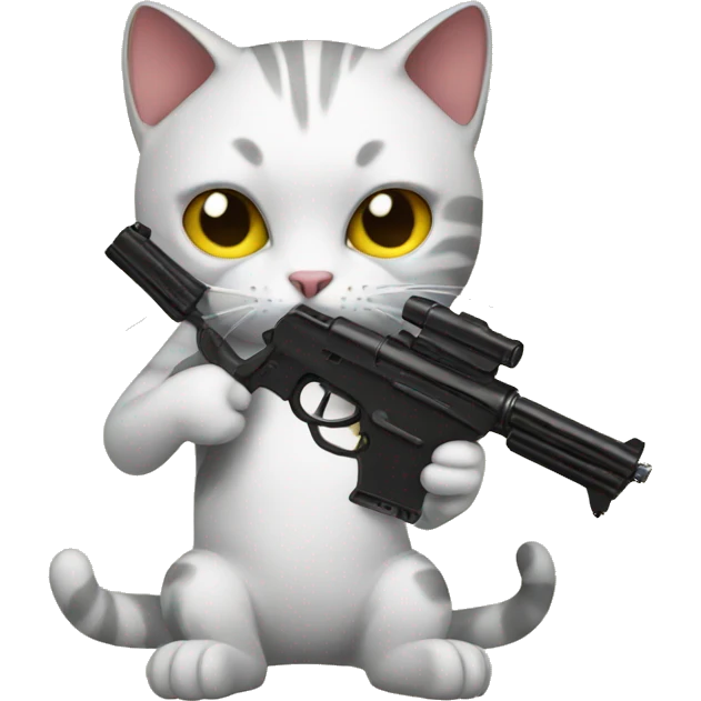 Cat with guns emoji
