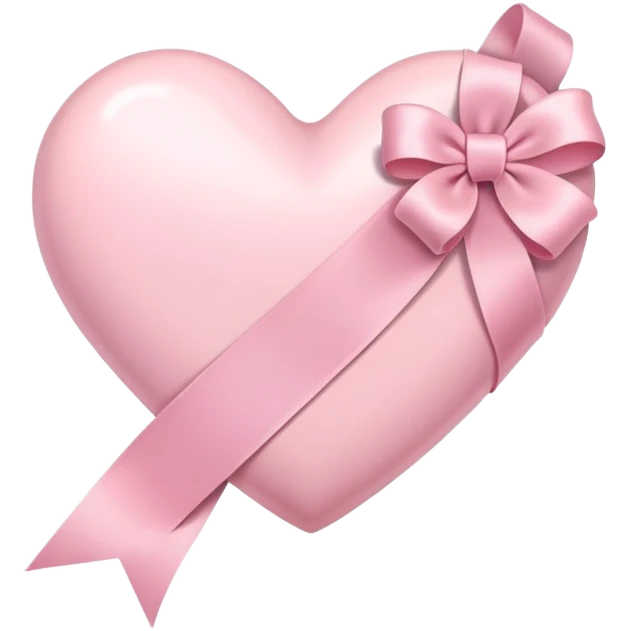 pastel pink heart with a ribbon emoji
