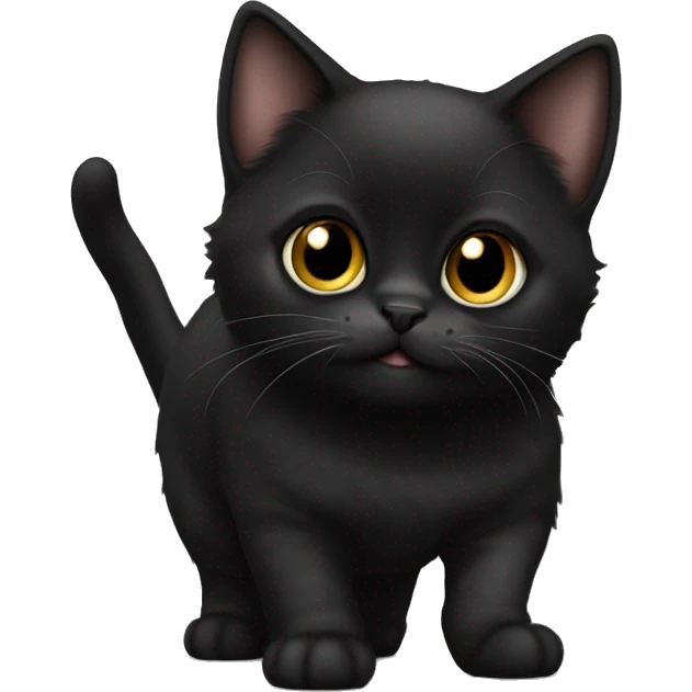 Black munchkin cat emoji