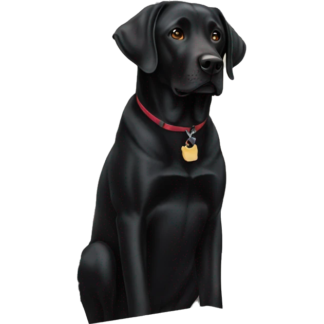 Black lab pooping in kitchen emoji
