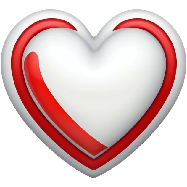 Corazón blanco con banda roja emoji