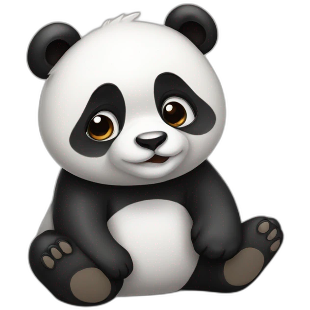 Panda calin en chien emoji