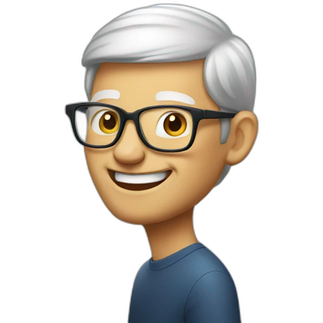 Tim Cook happy emoji