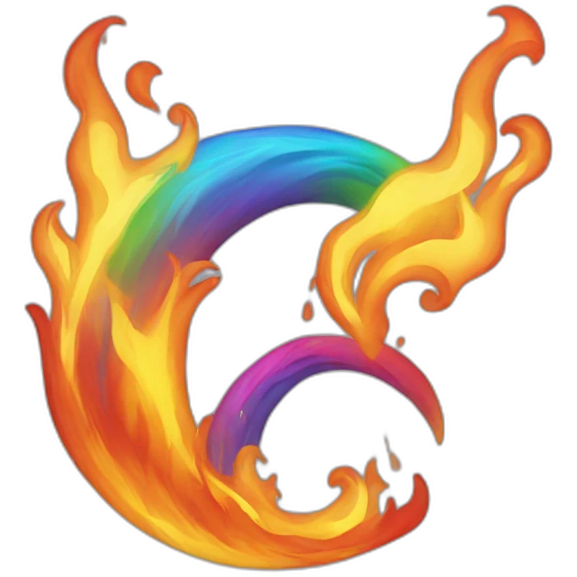 rainbow fire emoji