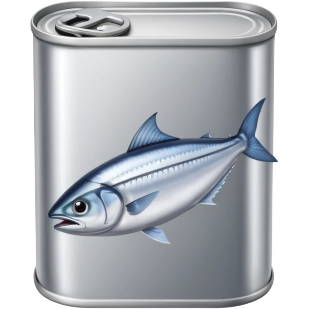 rectangular metal can for mackerel fish emoji