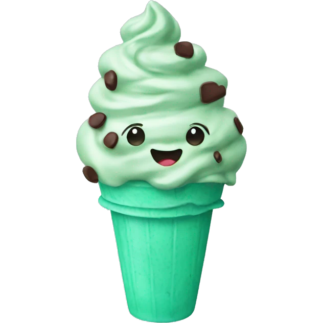 mint chocolate chip ice cream emoji