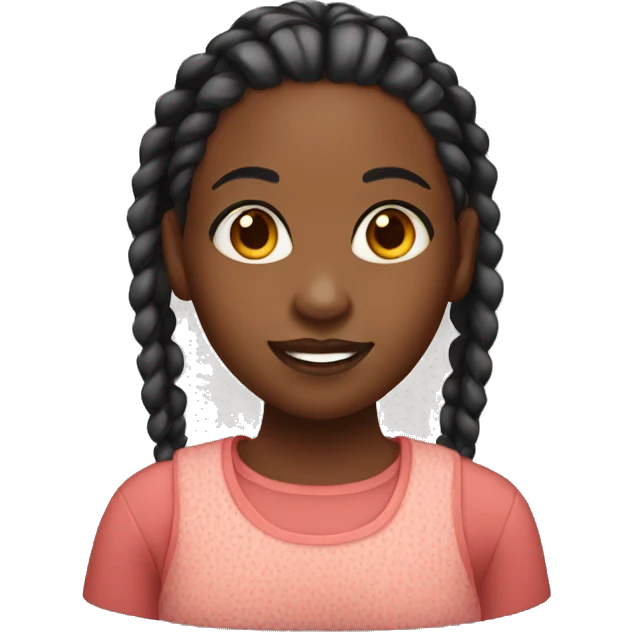 Black girl with cornrows  emoji