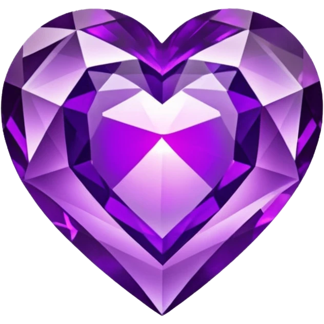 bold purple heart with a crystal effect emoji