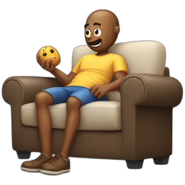 couch potato playing games emoji
