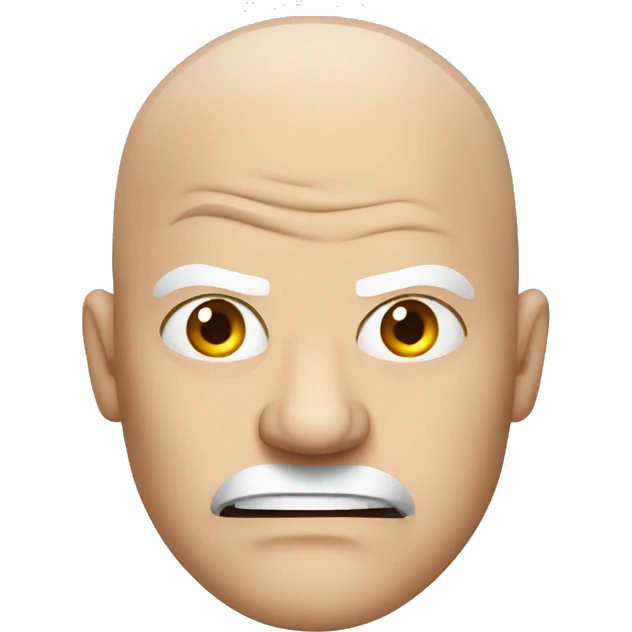Bald white angry guy emoji