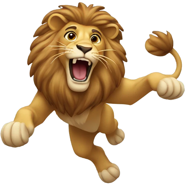 jumping lion  emoji