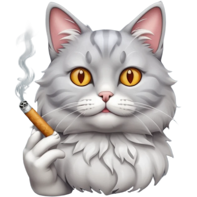 Cat smoking emoji