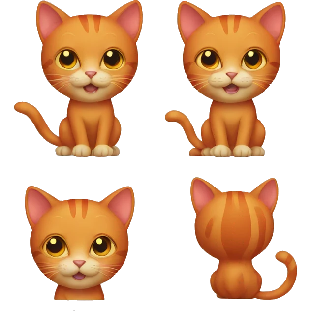 Red cat emoji
