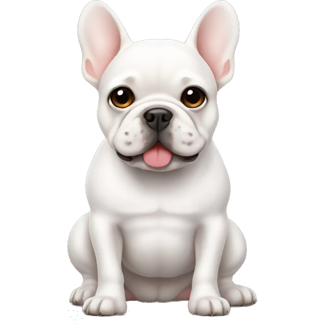 White Frenchie emoji