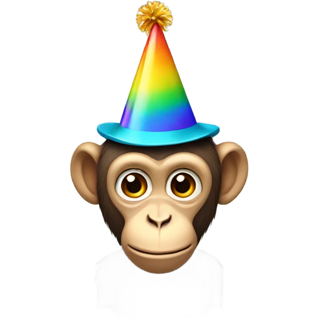 monkey with a party hat emoji