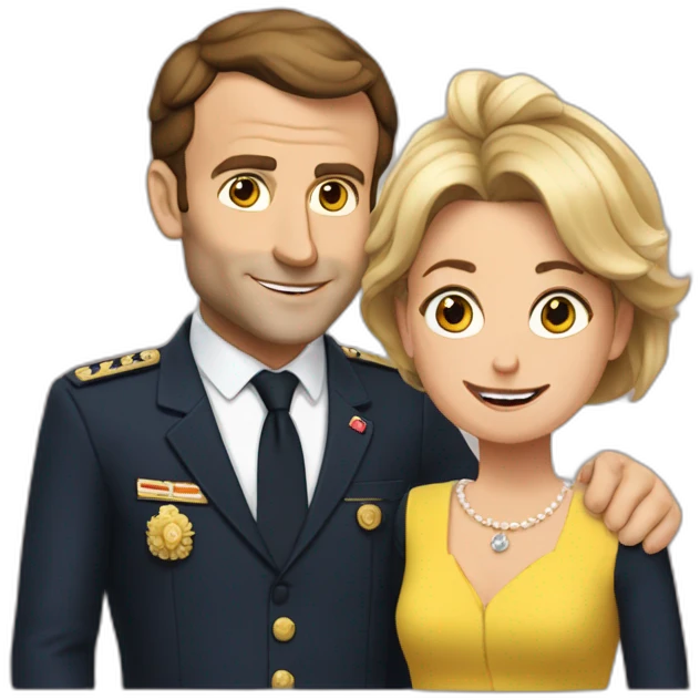 Macron qui saute Brigitte emoji
