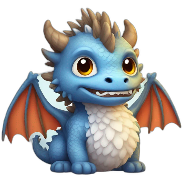 Fluffy dragon emoji