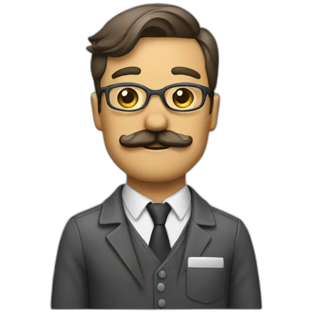 An architect in architects' clothing with a mustache emoji