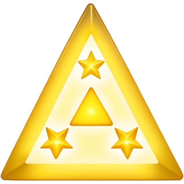 three stars arranged in a triangle emoji