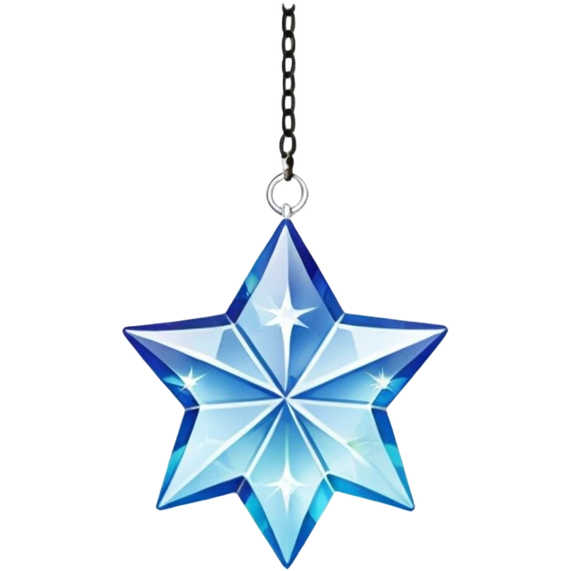 Hanging crystal star suncatcher  emoji