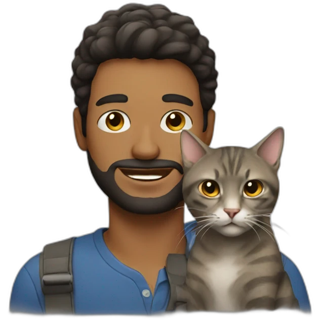 men with cat emoji