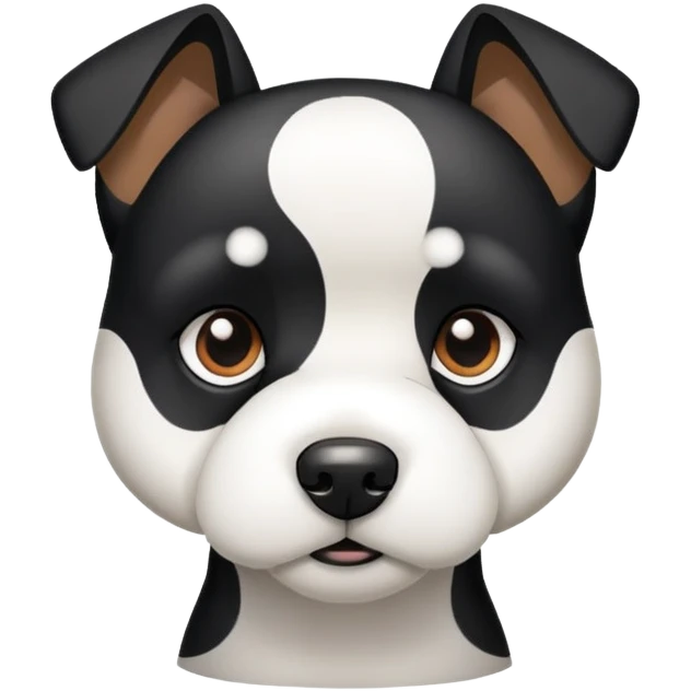 Black and white terrier emoji