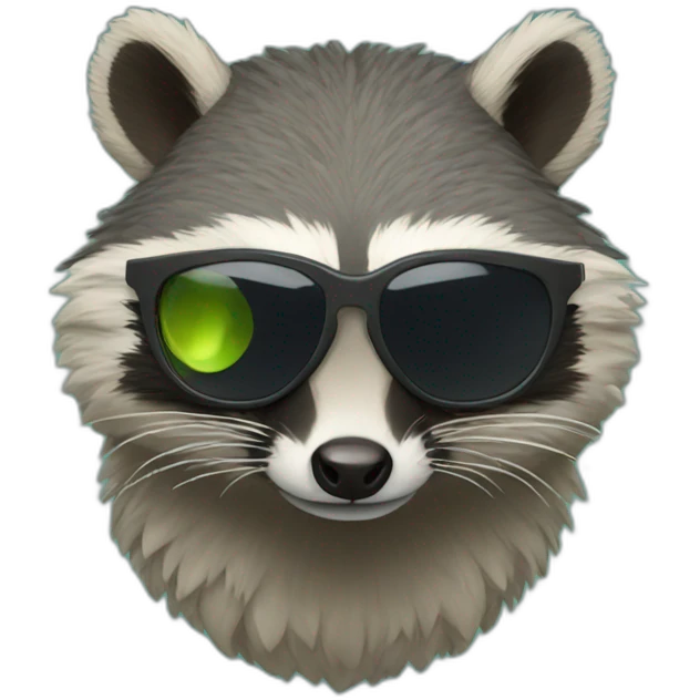 Raccon with pit viper sunglasses  emoji