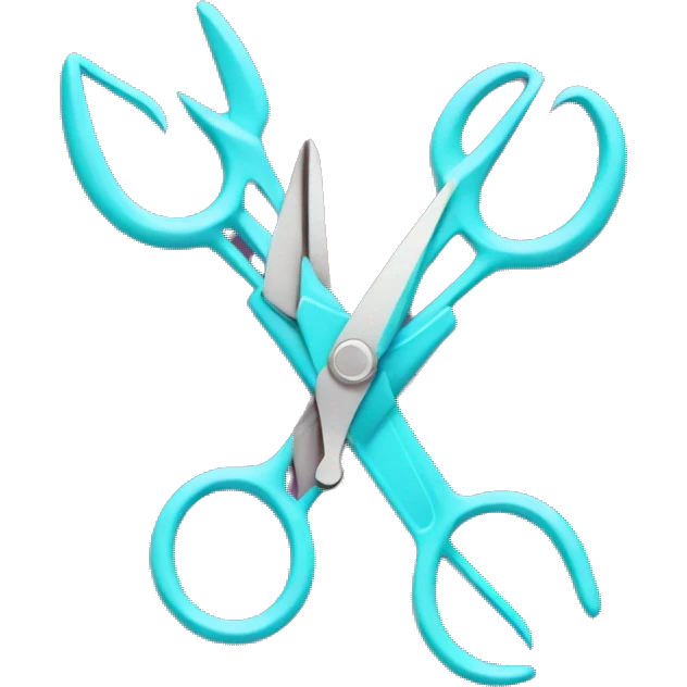 Uppercase V made out of scissors. Make it super clear it’s a V and not just scissors  emoji