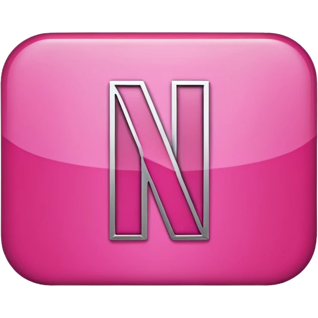Netflix aesthetic "N" logo in pink emoji